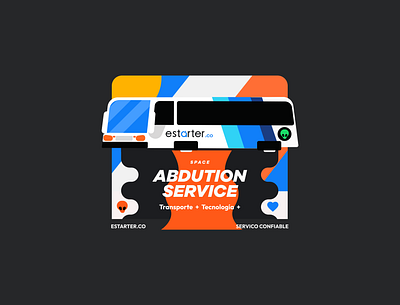 ABDUTION SERVICE ESTARTER branding design graphic design illustra illustratiom illustration art director design logo ui