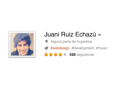 Somewhere in Argentina block card clean list simple user