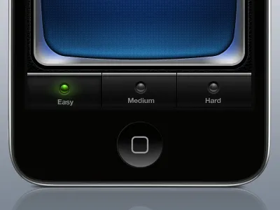 iOS Game Levels app buttons game ios iphone leaderboard leather led metal screen tab bar ui