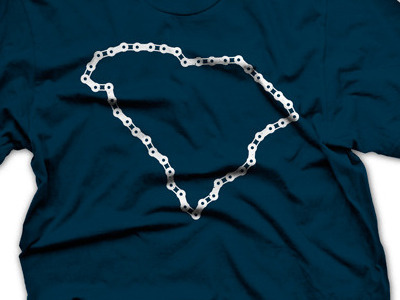 Ride Statewide: SC bicycle blue chain shirt south carolina