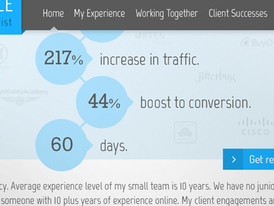 Feature area graphic blue chart feature grey infographic percent slider