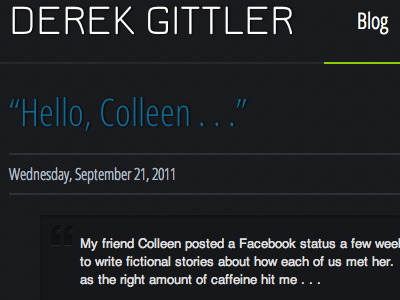 Derek Gittler blog
