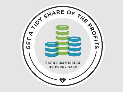 Badge for a certain coupon affiliation design illustration system