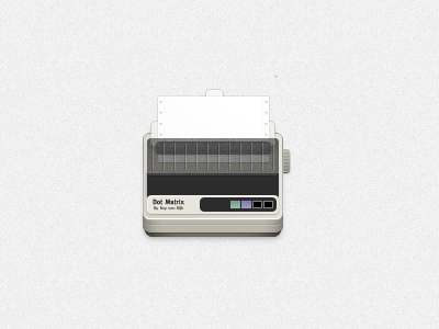 Dot Matrix Printer dot matrix icon retro