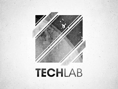 Techlab black and white grunge space tech vintage