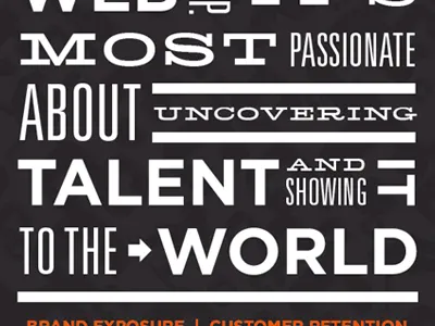 Talent Poster arrow black bold condensed gotham hellenic wide passion poster talent type typography univers white