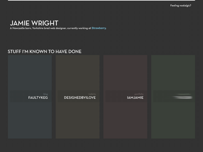 more tweaking... jamiewright.net portfolio