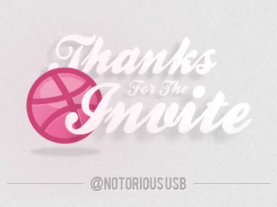 Thanks For The Invite dribbble invite thank you thanks