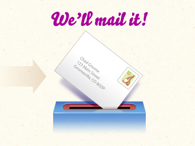 We'll mail it! design envelope illustration mailbox ui web design