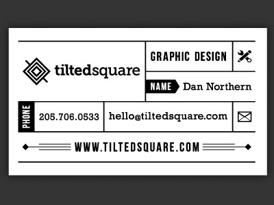 B Card new version branding business card card tiltedsquare