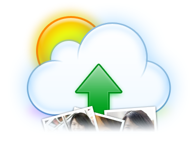 Photo Upload arrow cloud icloud mobileme photo sun upload