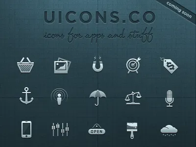 Icon Set Preview 'UICONS' design glyphs icons set shapes ui vector