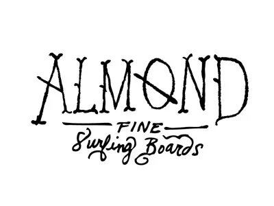 Almond Logo Option branding drawn hand identity illustration logo organic surf