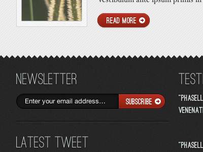 Footer button dark form newsletter pattern read more texture
