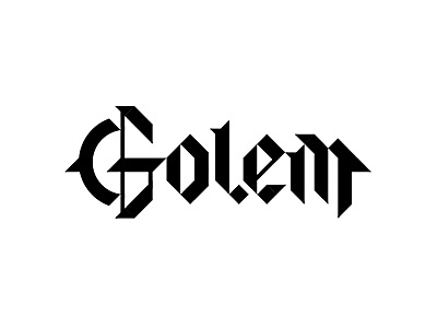 Der Golem (einem) design golem lettering typography