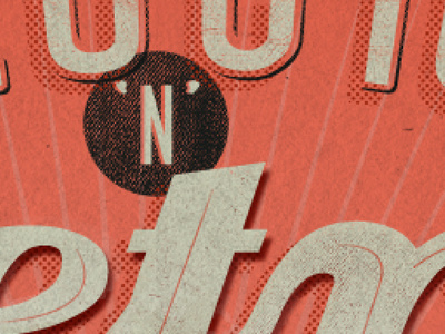 Rock N Retro detail flyer koma koma studio print retro rock typography