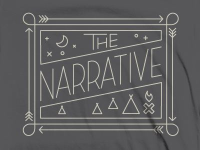 Campsite design illustration indians merch shirt