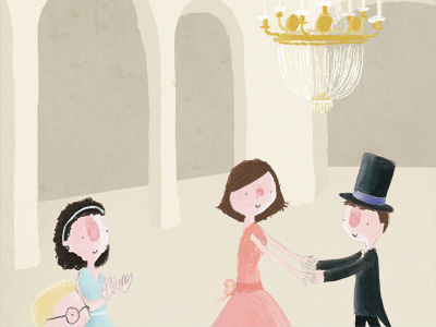 Ballroom dancing illustration picture book