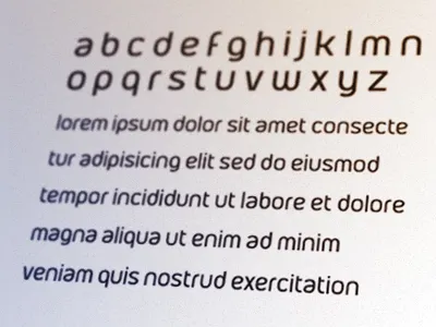 Side Project font lowercase mondaymorning sans