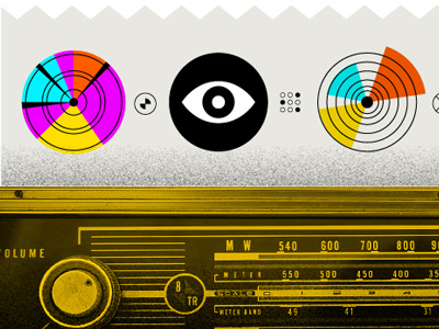 Experimental Radio branding icon interactive