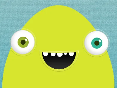 A monster test eye eyes green monster yellow