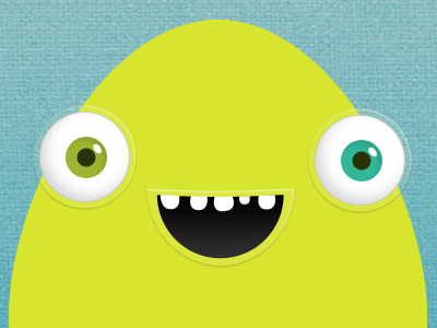 A monster test eye eyes green monster yellow