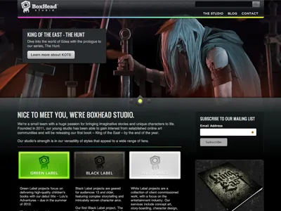 BoxHeadStudio.com is live! boxhead comics graphic novel launch website