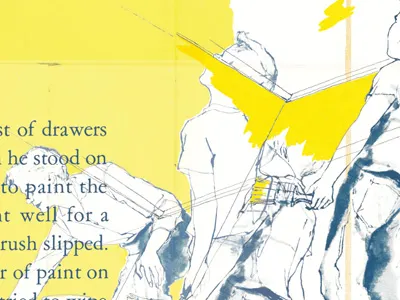 Paint Boy blue and yellow book illustration paint