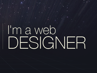 I am web designer designer helvetica star field typography