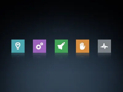 roadmap status icons sized gear hand icon lightbulb shuttle