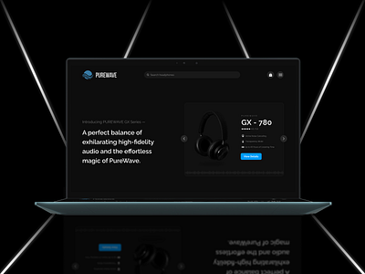 Hero Section - Concept One UI UX Design airpods audio beats dark mode dark ui ecommerce ecommerce landing page hero banner hero section ios landing page mobile app music music app music player sound ui mobile app uiux design web design website design