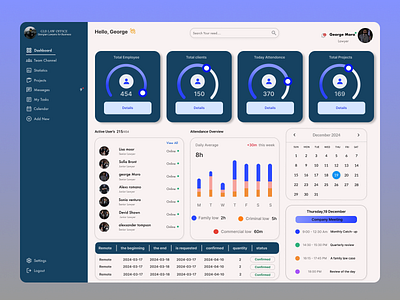 “Legal Dashboard Design – Georgian Lawyers for Business” dashboard lawyer typography ui ux