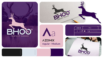 BHOO Fashion shop logo and branding. fashion logo fashion shop logo graphic design