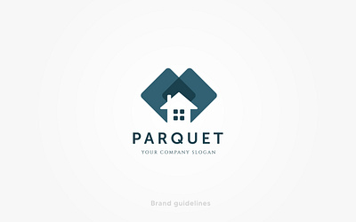 modern house parquet minimalist logo brand identity architecture branding graphic design home house minimalist parquet simple unique