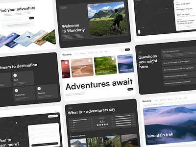 Wanderly - Travel Platform Design design figma travel travel platform ui usability user interface ux uxui design webdesign