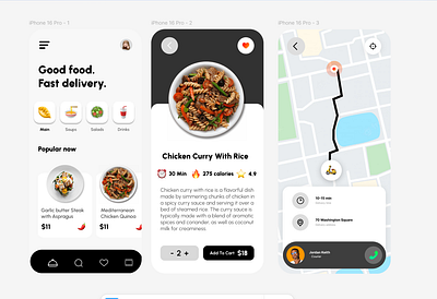 food delivery app inspired from #techcrowd food delivery app mobile app ui