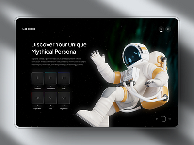 Website Section Concept avatar concept dark moon space ui ux web3