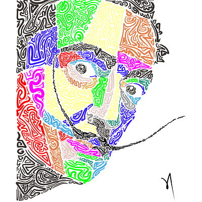 Dali design graphic design illustration lineart portrait salvador dali vector