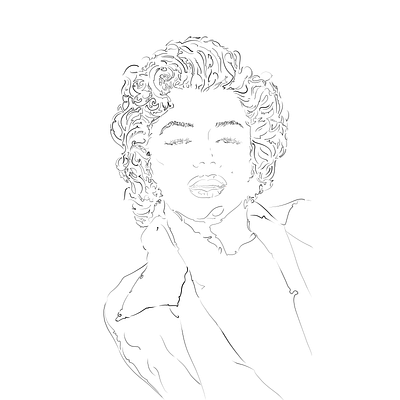 Marilyn design graphic design illustration lineart portrait vector