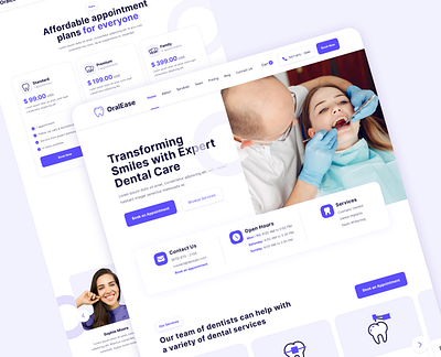 Dentist Appointment Booking Website UI/UX Design dental dentalcare dentalclinic dentalimplants dentist dentistry hospital website medical oralhealth teethwhitening ui ui design web design