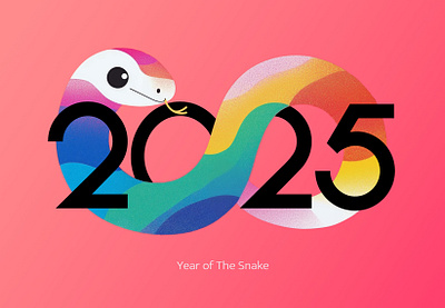 Happy Lunar New Year graphic design lunar new year poster snake