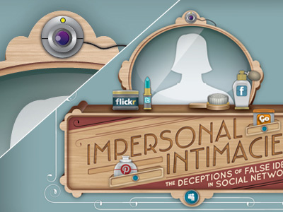 Impersonal Intimacies 2 illustrator in progress social media vector wooden