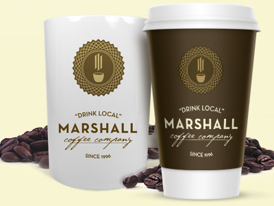 Marshall Coffee coffee cup identity logomark logotype marshall coffee mug