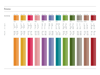 Colour palette from identity guidelines colours guidelines identity palette