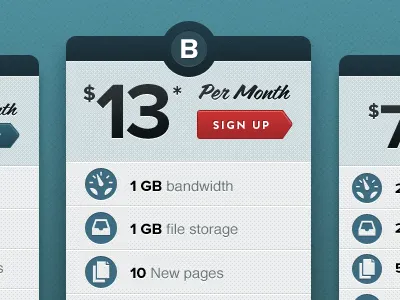 Revamped Pricing Page blue brandon grotesque coffee service pricing proxima nova red texture
