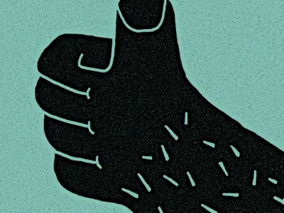 Thumbs Up hairy hand texture thumb