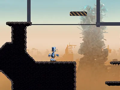 Robot game background draft game paint texture tileset