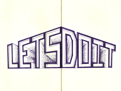 Let's Do It illustration lettering moleskine typography