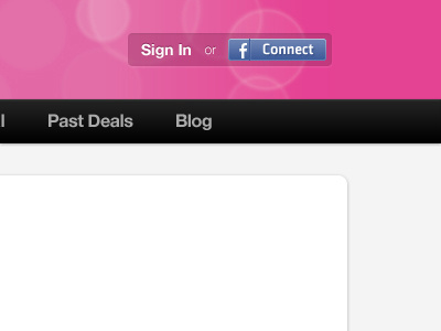 Login facebook connect header login pink signin
