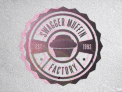 Swagger Muffin Factory badge design justin barber logo vintage